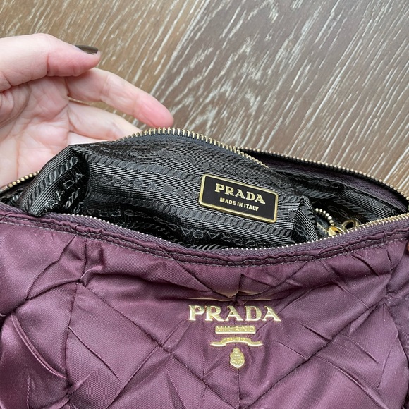 PRADA *Never worn* Eggplant Purple handle bag nylon - Picture 8 of 10